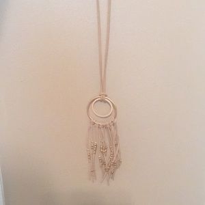 Long suede necklace
